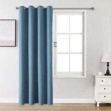 1 件/2 件可选,亚麻客厅遮光窗帘,100% 遮光卧室窗帘,客厅遮光窗帘,轻质隔热防潮,防水窗帘,适用于家庭影院和餐厅背景,带拉绳的窗帘布套装 - 深藍 - 查看 39