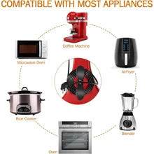 Bộ sắp xếp dây điện 4/6 chiếc cho các thiết bị gia dụng, Bộ sắp xếp dây điện gia dụng nhà bếp nâng cấp Bộ sắp xếp dây điện gia dụng Bộ quấn dây cho các thiết bị nhà bếp Máy trộn, Máy pha cà phê, Nồi áp suất Trang trí Giáng sinh - Nhiều màu - Xem 7