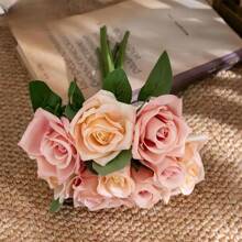 2 mazzi da 18 rose artificiali bianche in seta, con steli lunghi, per decorazioni di matrimoni, profumo da sposa, decorazioni natalizie, feste di laurea, centrotavola e decorazioni floreali per la casa
