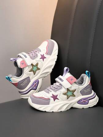 男女款儿童休闲星空保暖内衬户外运动鞋，适合秋冬季