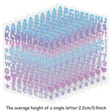 Colorful Galaxy / Star Space Letter Iron On Transfers, Clothing / Bag / Hat DIY Personalized Decoration Stickers, Vinyl Heat Press Print