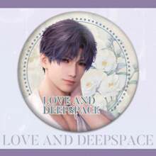 1pc Đồ chơi nhân vật hoạt hình Love And Deep Space lấp lánh, huy hiệu kim loại lấp lánh màu bạc trơn hình ba chiều 75mm*58mm làm quà tặng tiệc - Nhiều màu - Xem 2
