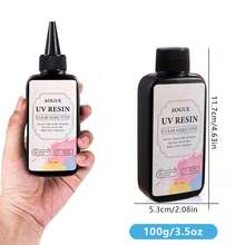 100g/200g/300g 水晶透明硬质 UV 树脂，UV 固化无黄色无气泡环氧胶粘剂，适合初学者、DIY、珠宝和工艺品铸造 - 1號 - 查看 4