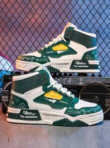 Zapatillas casuales de skateboard para hombres, moda coreana con suela gruesa, transpirables, anti-olor, con absorción de impactos, versátiles y