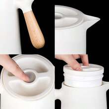 1 件 1000ml 简约时尚欧式风格，家用热水袋，冷水袋，带木柄，容量大，适用于宿舍、家庭、办公室，可作为节日礼物 - 彩色 - 查看 4