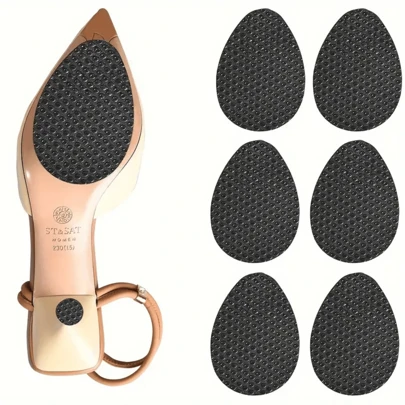 1/3/6/10pairs Non-Slip Shoe Pads For Bottom Of Shoes, Rubber Self Adhesive Anti-Slip Shoe Grips Stickers, High Heels Non-Skid Sole Protector, For Women Sandals Women Pumps White Heels, Boots Accessories For Women