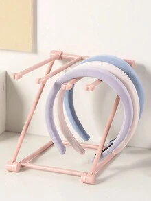 1 Giá để dây buộc tóc có thể gấp lại, Giá để dây buộc tóc bằng nhựa màu hồng, Giá để dây buộc tóc - Hồng - Xem 3