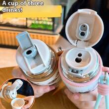 Bình chân không hình viên đạn bằng thép không gỉ 316, cốc có tay cầm thời trang, thích hợp cho việc uống nước đôi ngoài trời - Nhiều màu - Xem 8