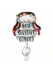 1 件圣诞徽章卷轴可伸缩，可爱雪人徽章夹，适合护士学生的最佳礼物 - 彩色 - 查看 9