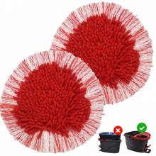 2/3 包超细纤维除尘拖把垫，替换拖把头，兼容 O-Cedar/Viledo1 水箱系统可调节墙面清洁拖把，超细纤维拖把替换装，干湿拖把-红色（不含拖把手柄） - 紅色 - 查看 7