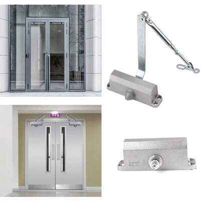 Aluminum Alloy Door Closer Opener 45-60KG Heavy-Duty Top Adjustable Slow Closing