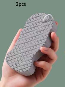 1 pieza Esponja exfoliante para baño, esponja de ducha suave y cómoda para una limpieza delicada de la piel, bolsa, organizador, almacenamiento, pinzas de pelo