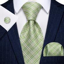 3 chiếc cà vạt Jacquard màu đỏ xanh lá cây tím đen dành cho nam thời trang cà vạt công sở dự tiệc cưới kèm khăn tay và khuy măng sét, lựa chọn lý tưởng làm quà tặng - Nhiều màu - Xem 26