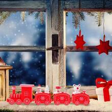 Set de decor mini tren pentru 1 bucată pentru petrecerea de Crăciun, cadou ornament pentru om de zăpadă, decorare pentru casă