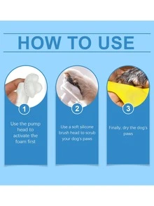 爪子清洁液 - 适用于博美犬、边境牧羊犬、金毛猎犬、德国牧羊犬、拉布拉多犬、马耳他犬和其他宠物狗。免冲洗足部清洁泡沫清洁剂 - 彩色 - 查看 4