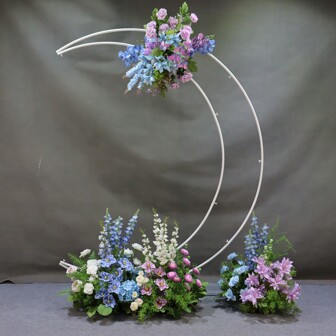 New Golden/White Metal Arch Moon Decoration, Suitable For Wedding, Background, Party Stage, Home Decor, Engagement, Room Decoration