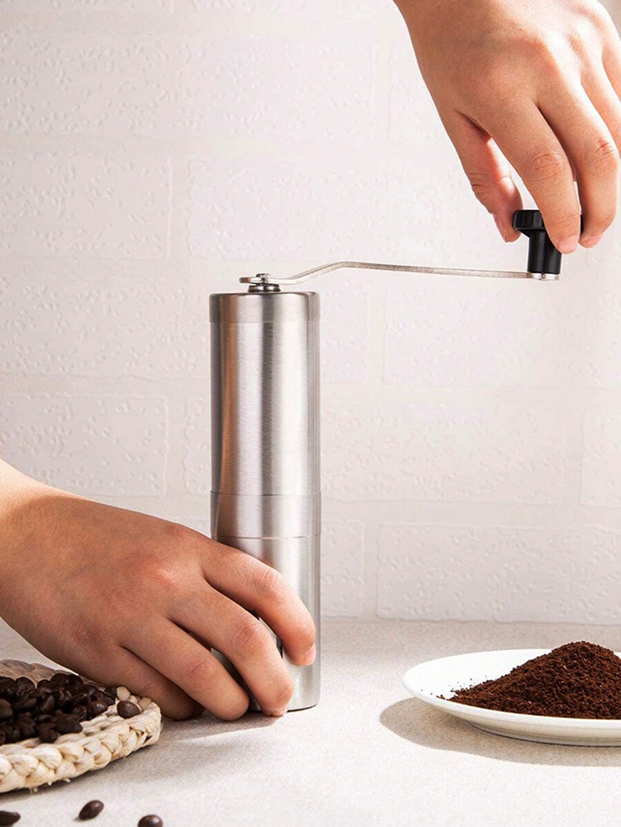 1pc, Manual Stainless Steel Coffee Grinder Portable Conical Burr