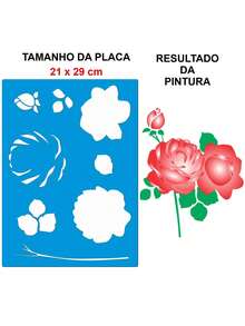 Stencil 21 X 29 Medium Pink Hollow Mold For Painting On Fabric MDF Wood Wall Floor Paper T-Shirt Dishcloth - 白色 - 查看 2