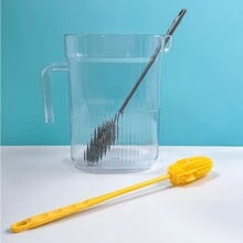 3 chiếc chổi cốc, chổi bình có cán dài, chổi vệ sinh xoay 360 độ, rửa cốc, bình sữa, cốc thủy tinh, chổi silicon, đồ gia dụng - nhiều màu - Xem 11