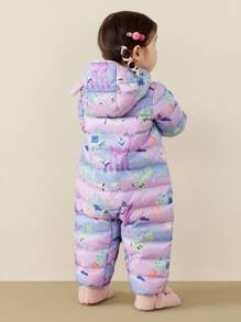 mini bala Waterproof, Oil-Proof, Windproof Down Jumpsuit Warm Baby Winter Outdoor Romper