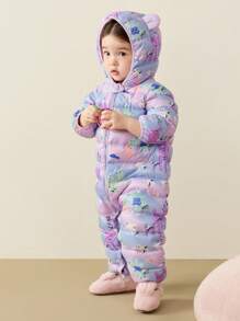 mini bala Waterproof, Oil-Proof, Windproof Down Jumpsuit Warm Baby Winter Outdoor Romper