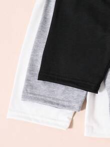 3pcs/Set Young Boy Solid Color Shorts, Minimalist And Fashionable For Everyday Wear - Multicolor - View 4