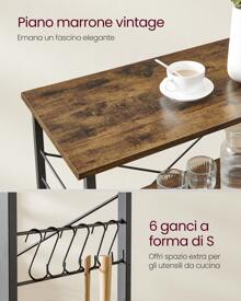 VASAGLE Baker's Racks - Tabac - Voir 5