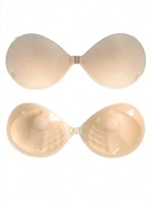 2pcs Silicone Invisible Backless Bra Strapless Nipple Cover Pasties Boob Pads
