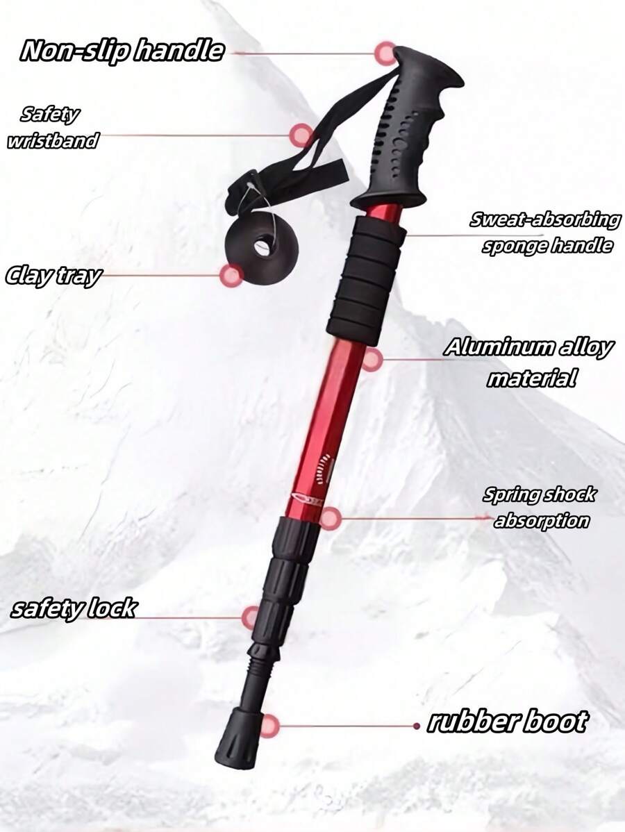 Bâtons de randonnée pliables télescopiques ultralégers pour l