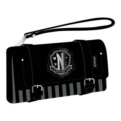 Netflix Cartera Polipiel Wednesday Compacta y Ligera | Cartera Wednsday con Compartimentos Organizados para Documentos, Ordenador, Tablet etc⚫ Envío GRATIS ✅ Entrega 24/48h a España (península)