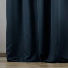 1 rèm cách âm và cản sáng, nhiều kích cỡ, thiết kế dây kéo, cách nhiệt và chống tia UV, bảo vệ sự riêng tư, thích hợp cho phòng ngủ, phòng khách, phòng học, rèm cửa theo phong cách hiện đại và tối giản - Màu xanh đậm 27D - Xem 11