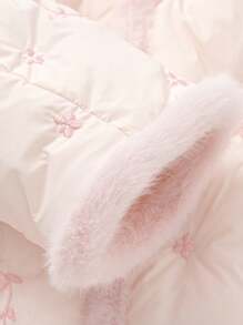 Balabala Girls' Chinese-Style Down Jacket Embroidered Winter 2024 Two-Piece Collection - Pink - View 7