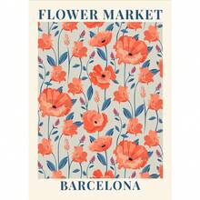 1 pieza Cartel abstracto de mercado de flores y mercado de frutas nórdico Impresiones de pintura en lienzo de arte de pared botánica para decoración del hogar sin marco - Multicolor - Ver 21