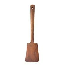 1 pieza Espátula de madera dedicada para sartén antiadherente, utensilio de cocina