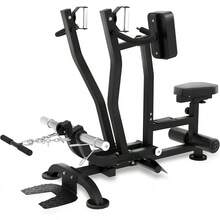 Seated Row Machine Back Workout: Back Row Machine Exercise Plate Loaded Gym Equipment T Bar Bicep Curl - 黑色 - 查看 1