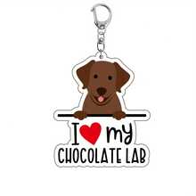 Acrylic Dog Breed Keychains - I Love My Dog Themed Key Rings - Animal Lovers Car Keychain With Assorted Breeds For Birthday Gifts And Bag Decoration - One Piece - Multicolor - View 14