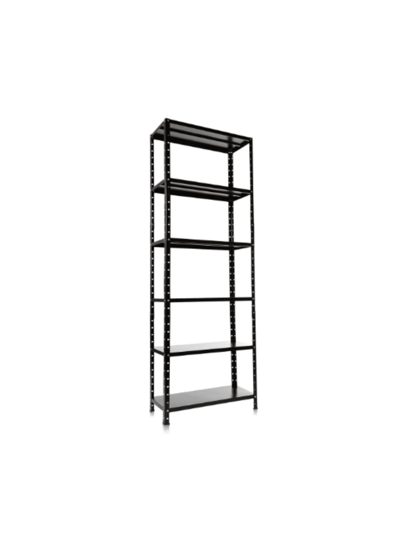 6 Shelves Steel Bookshelf Hardware Bedroom Kitchen - LOPES - 黑色 - 查看 1