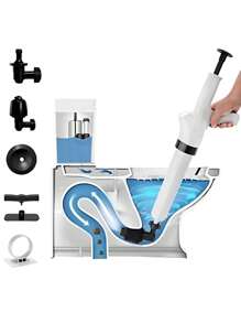 Desentupidor Ar Bomba De Alta Pressão Airjet Vertical Pia Vaso Cano Blaster Dreno