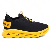 Comfortable Men's Sports Shoes With Cloud Technology - 黑色和黃色 - 查看 2