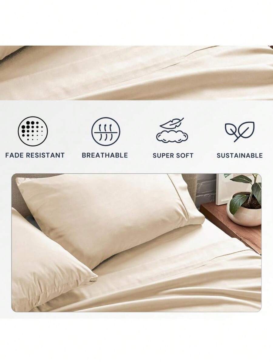 Cotton Passion Bed Sheets Set 4 Piece Bed Sheet Set Ultra Soft Twin