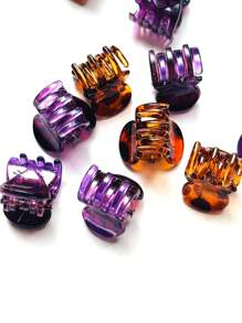 20 kẹp tóc mini nhiều màu, lý tưởng cho kiểu tóc búi của phụ nữ, kẹp chắc chắn cho tóc mái, kẹp đa năng (nhiều màu) kẹp tóc, kẹp tóc, kẹp hàm, kẹp tóc, kẹp tóc, phụ kiện tóc mùa thu đông thông thường cho phụ nữ khi đi nghỉ - nâu + tím - Xem 5