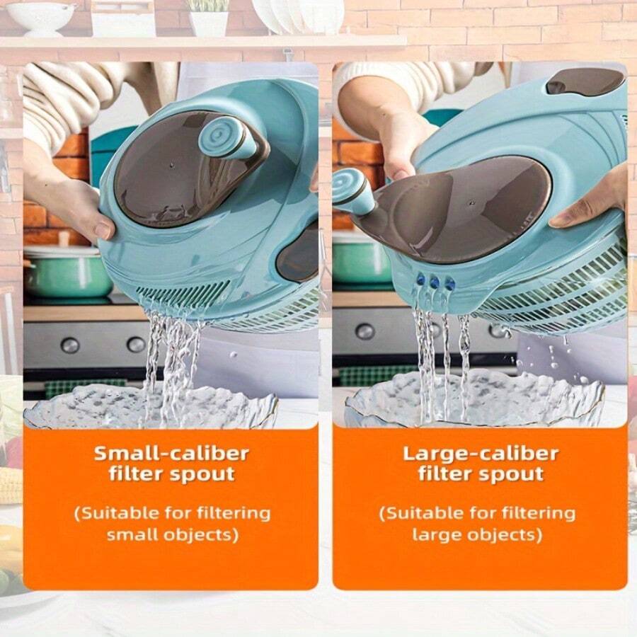 Salad Spinner, Lettuce Spinner With Double Drainage Holes, Salad Dryer