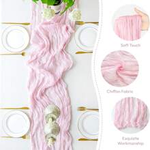 1/2/4/6 confezioni di runner da tavola boemo in verde salvia di dimensioni 35x120 pollici, runner in garza, runner da tavola rustico trasparente, tovaglia lunga vintage per Natale, Capodanno, matrimonio, addio al nubilato, compleanno, festività, centrotavola domestico