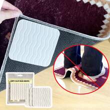 Non-Adhesive Anti-Slip Mat Fixed Sticker - Double-Sided Damage-Free Adhesive Carpet Pad & Yoga Mat Anti-Slip Tape - White - View 2