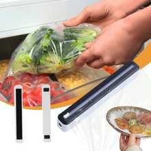 1pc Wall-Mounted Cling Film Cutter, Plastic Wrap Dispenser, Magnetic Cling Film Cutter Box With Blade For Fridge, Refillable Plastic Wrap Dispenser With Cutter, Kitchen Foil & Wrap Cutter, Cooking Utensil - Multicolor - View 8