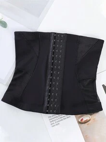 1 chiếc đai nịt bụng bằng chất liệu lụa băng dành cho nữ, giúp định hình và giữ dáng eo, hỗ trợ tập luyện và giảm mỡ bụng, thoáng khí và thon gọn, đai nịt eo, đai định hình cơ thể, đai nịt bụng cho phụ nữ sinh mổ và sinh thường. - màu đen - Xem 4