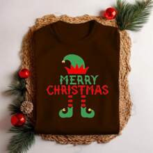 Merry Christmas Personalized Blouse Christmas Theme Cute Ootd Look - trắng - Xem 4