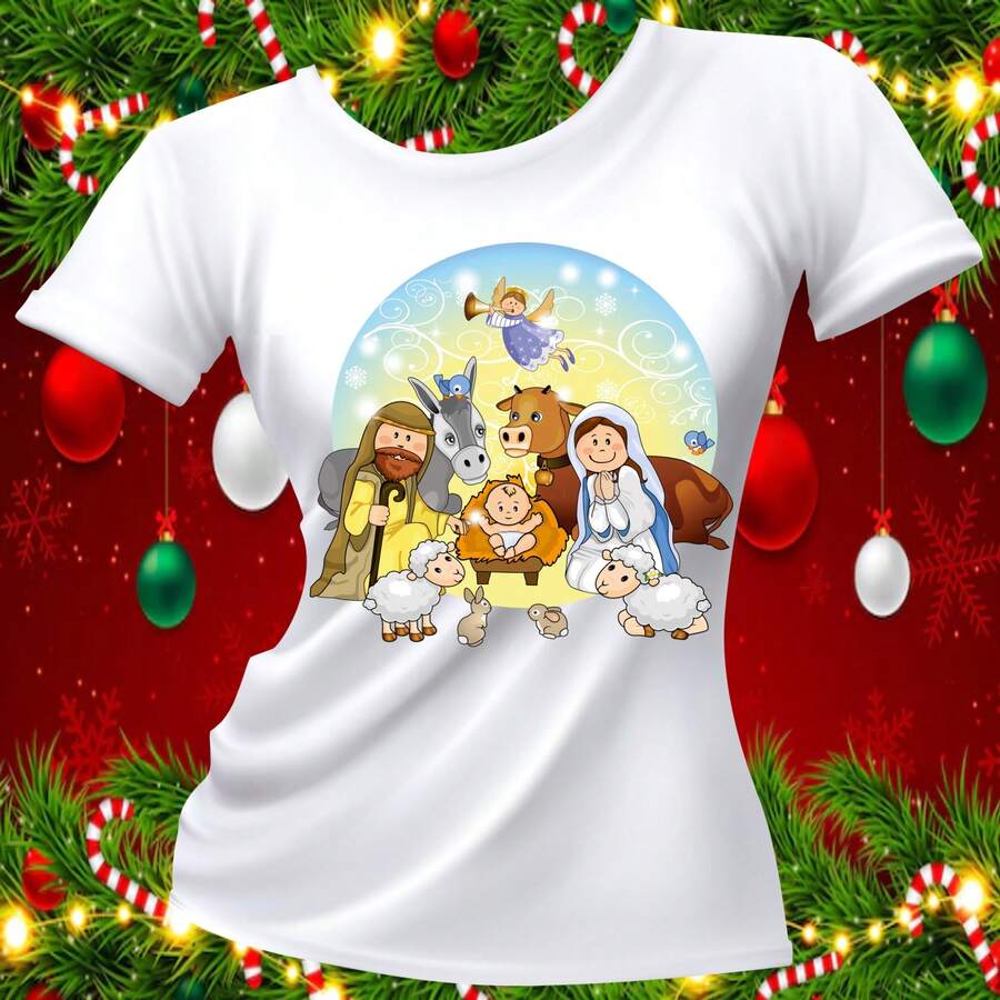 T-SHIRT DECEMBER CHRISTMAS NEW YEAR BIRTH (10) - White - View 1