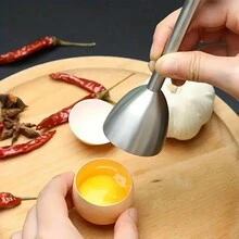 1 件装不锈钢鸡蛋切割器、鸡蛋壳去除工具、煮鸡蛋盖、便携式蛋杯厨房工具 - 彩色 - 查看 8