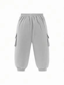 mini bala 男童三防保暖裤 防水防油冬季系列 - 灰色 - 查看 5